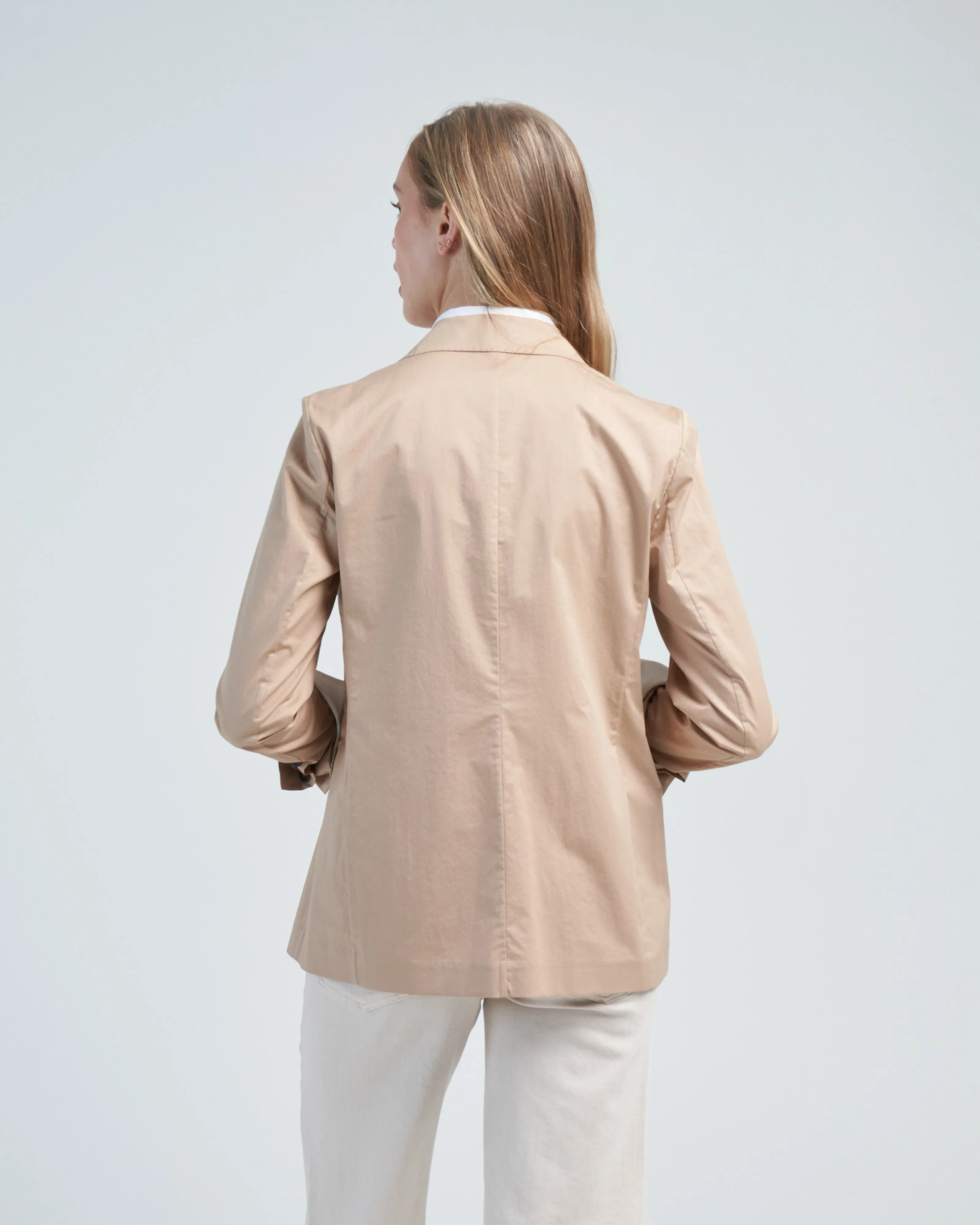 stretch cotton blazer