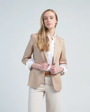 stretch cotton blazer