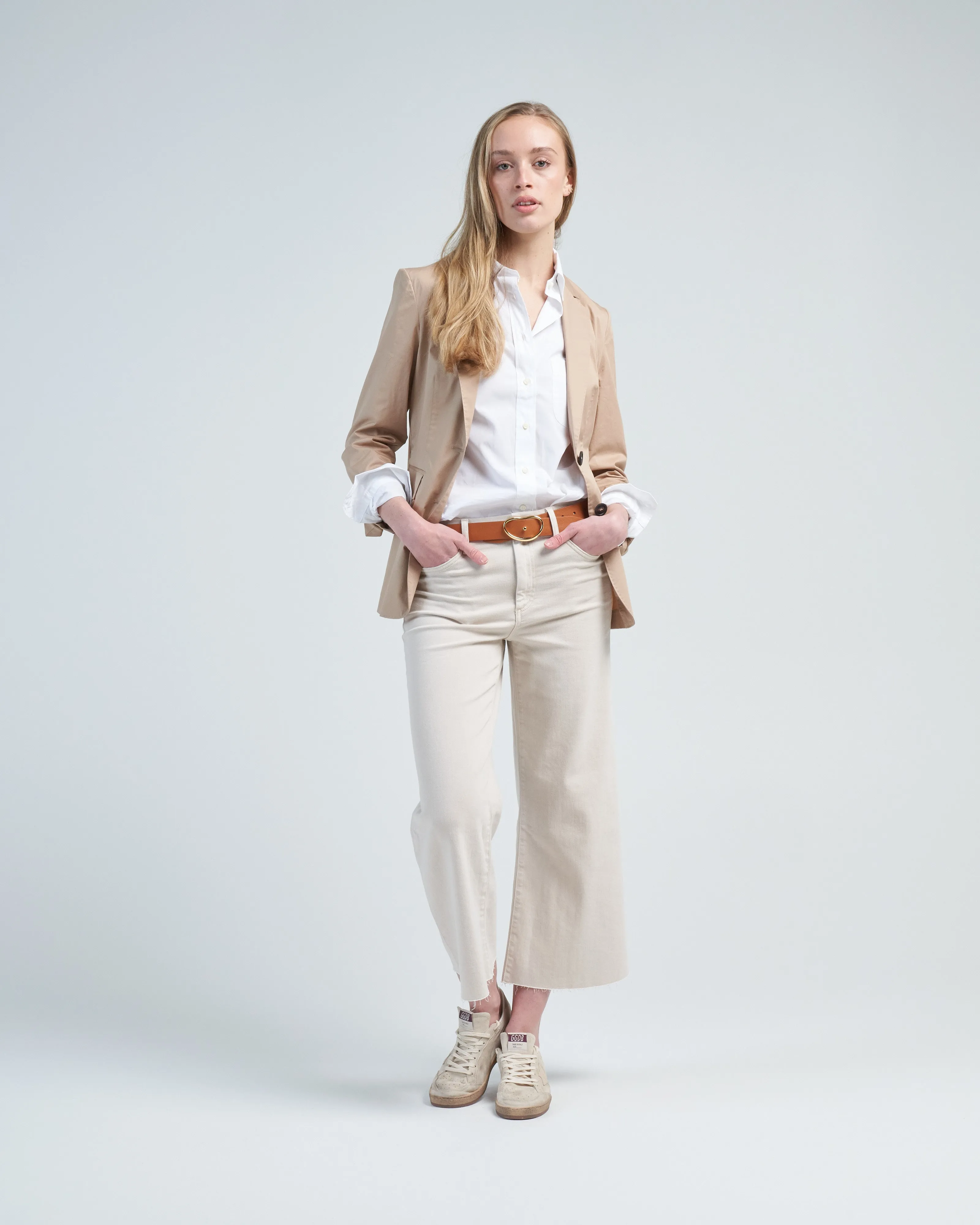 stretch cotton blazer