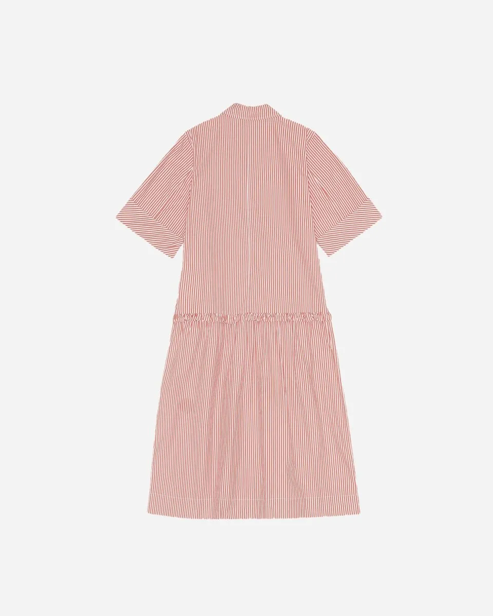 Stripe Cotton Blazer Dress - Thin Stripe Orangedotcom