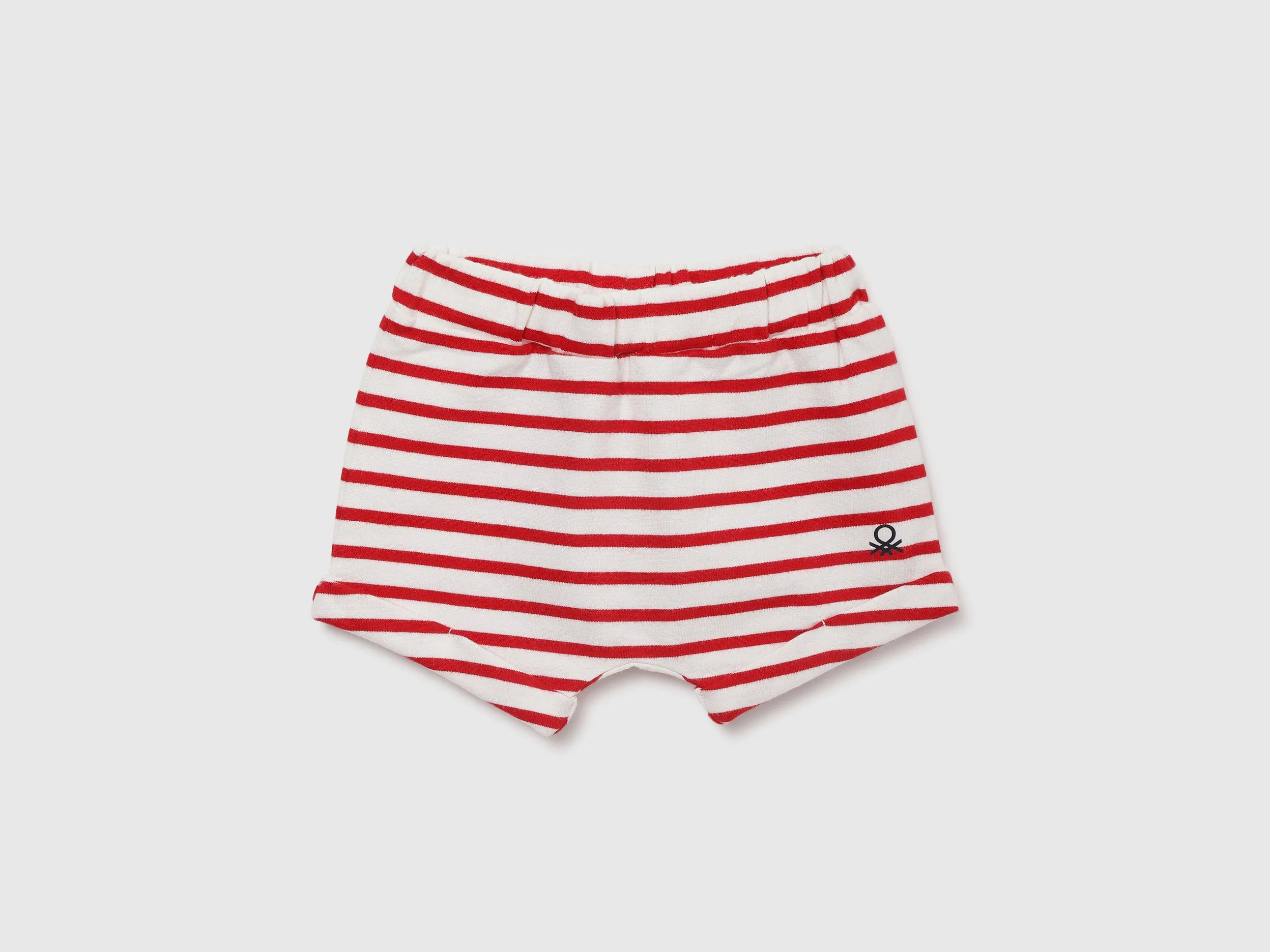 Striped and Solid Baby Shorts - Pack of 2