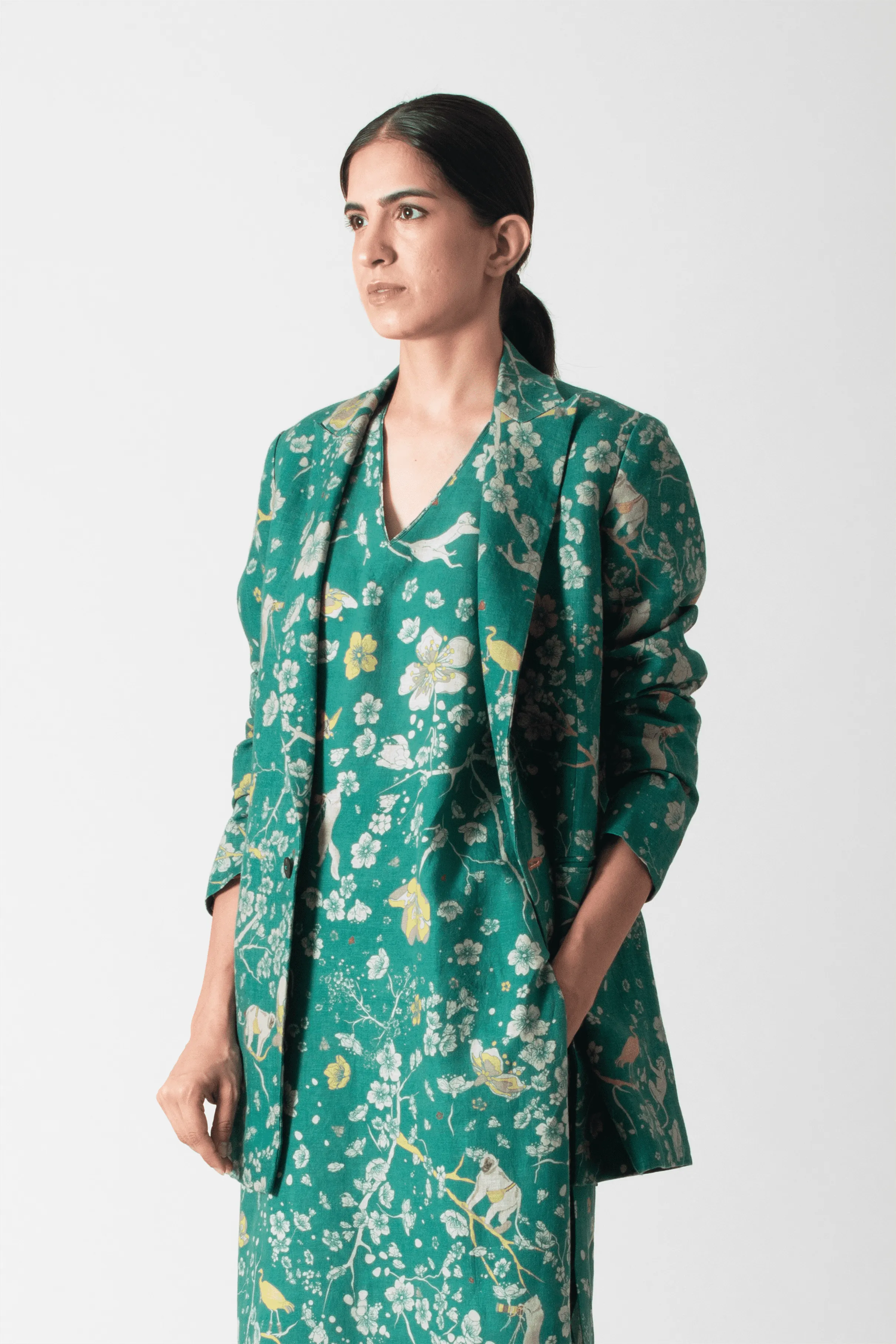 SUKETDHIR   I   Blazer   I   Forest Blossom Print    I   WOW330LI81