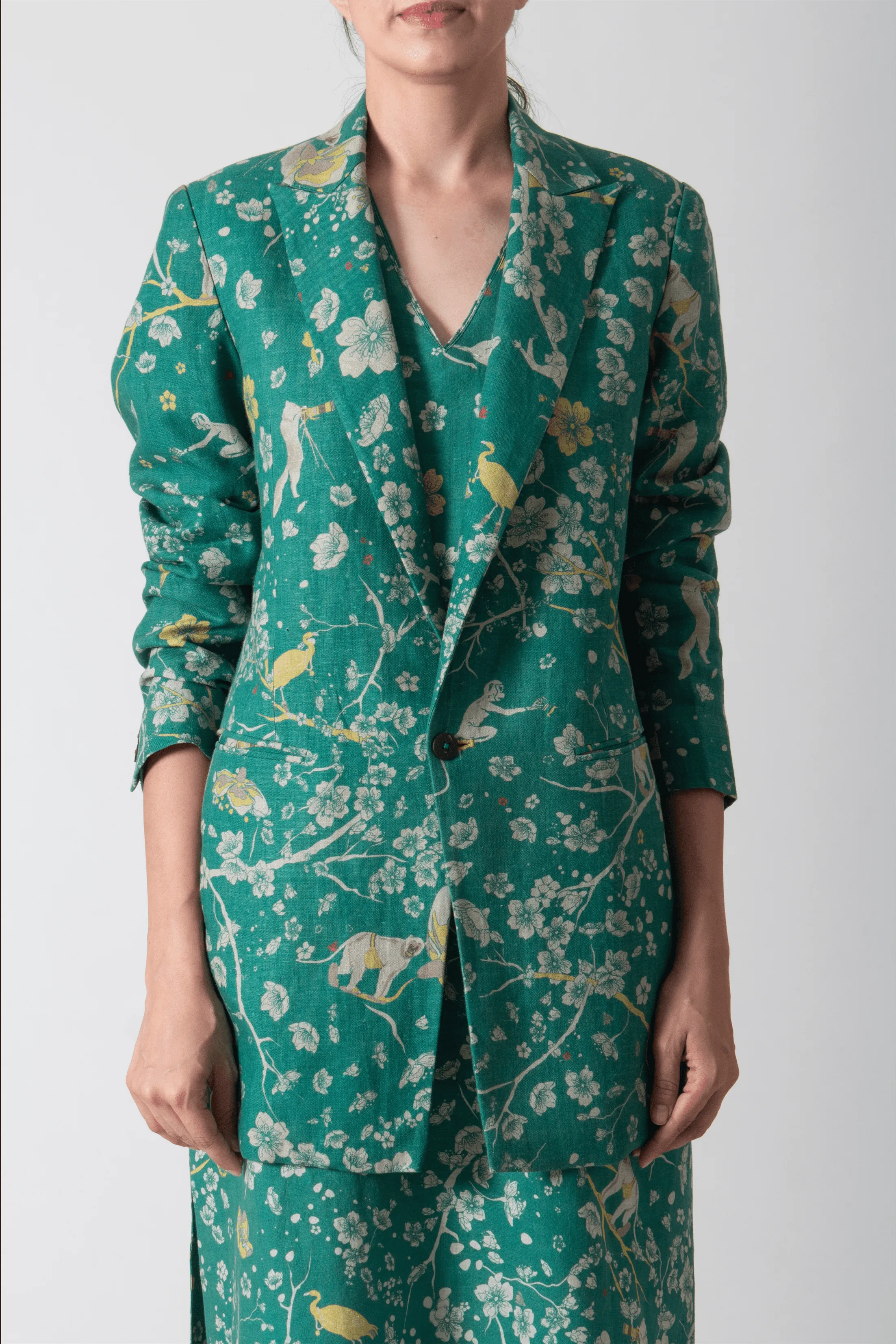 SUKETDHIR   I   Blazer   I   Forest Blossom Print    I   WOW330LI81