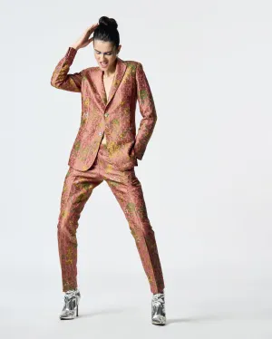 Summer-Jacket Blazer Rana Rose Silk Brocade-Fashion Edit Orchard-WOW306SB537-SUKETDHIR
