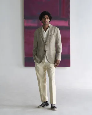 Summer Jacket Blazer Rana Silk Eri Off White OW306ES14 SuketDhir
