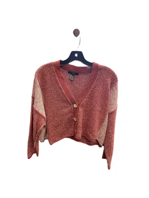 Sweater Cardigan By Forever 21 In Pink, Size: M