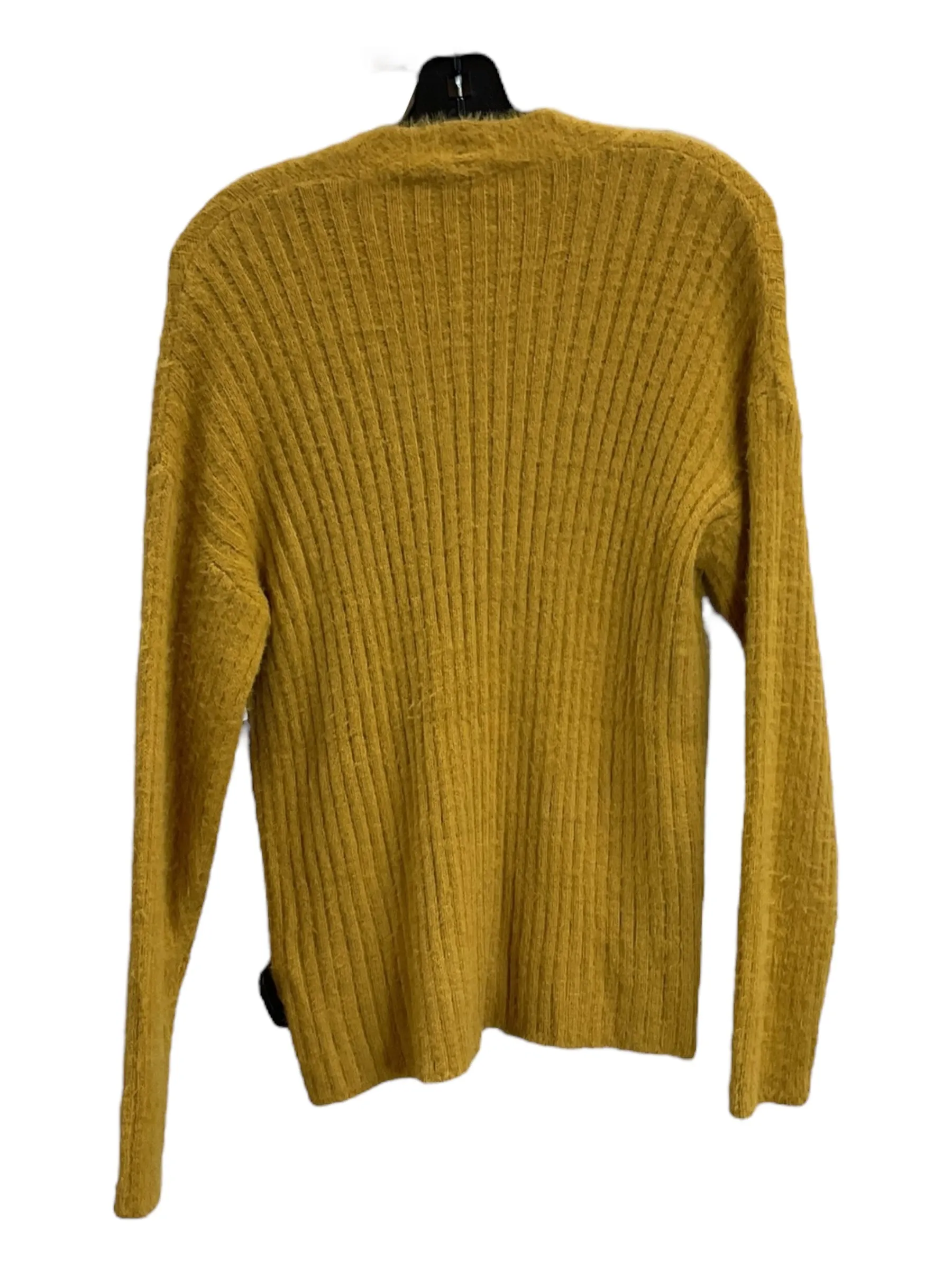 Sweater Cardigan By Hem & Thread In Gold, Size: S