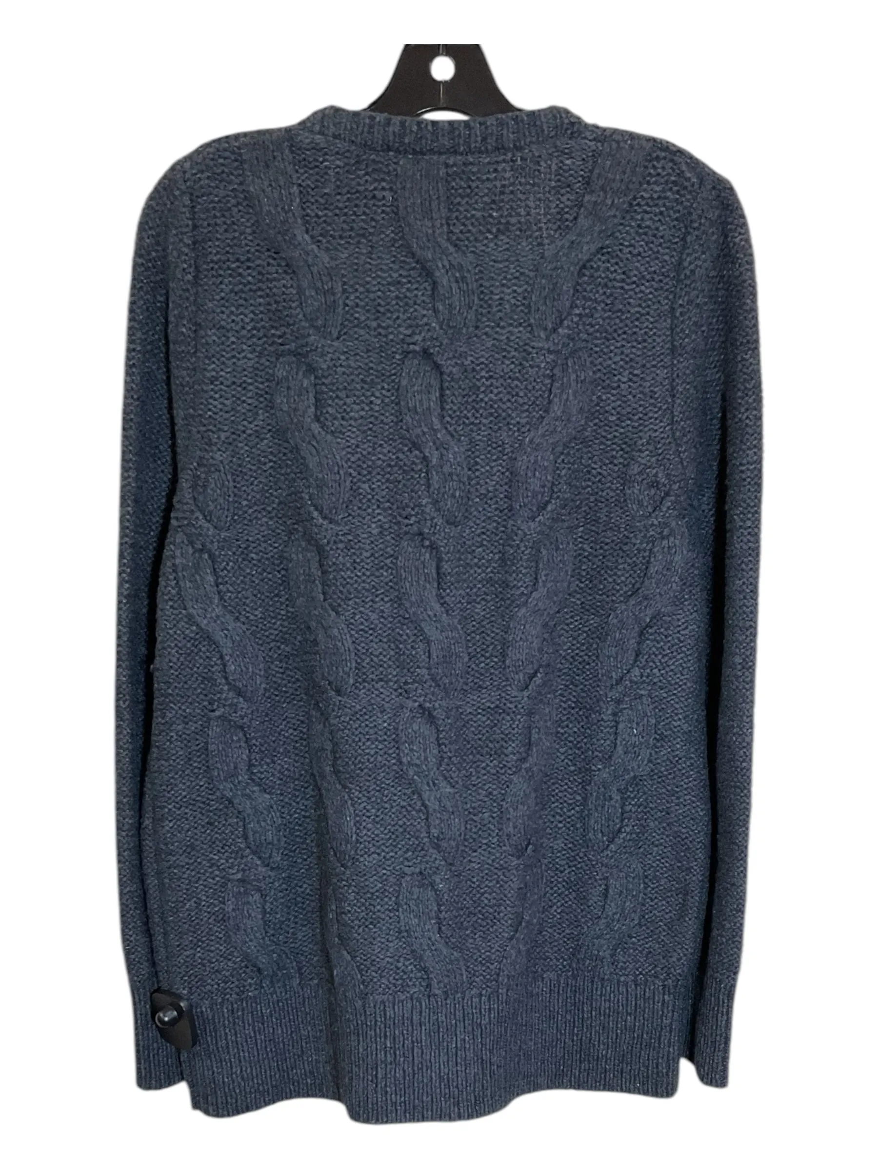 Sweater Cardigan By Loft In Grey, Size: L