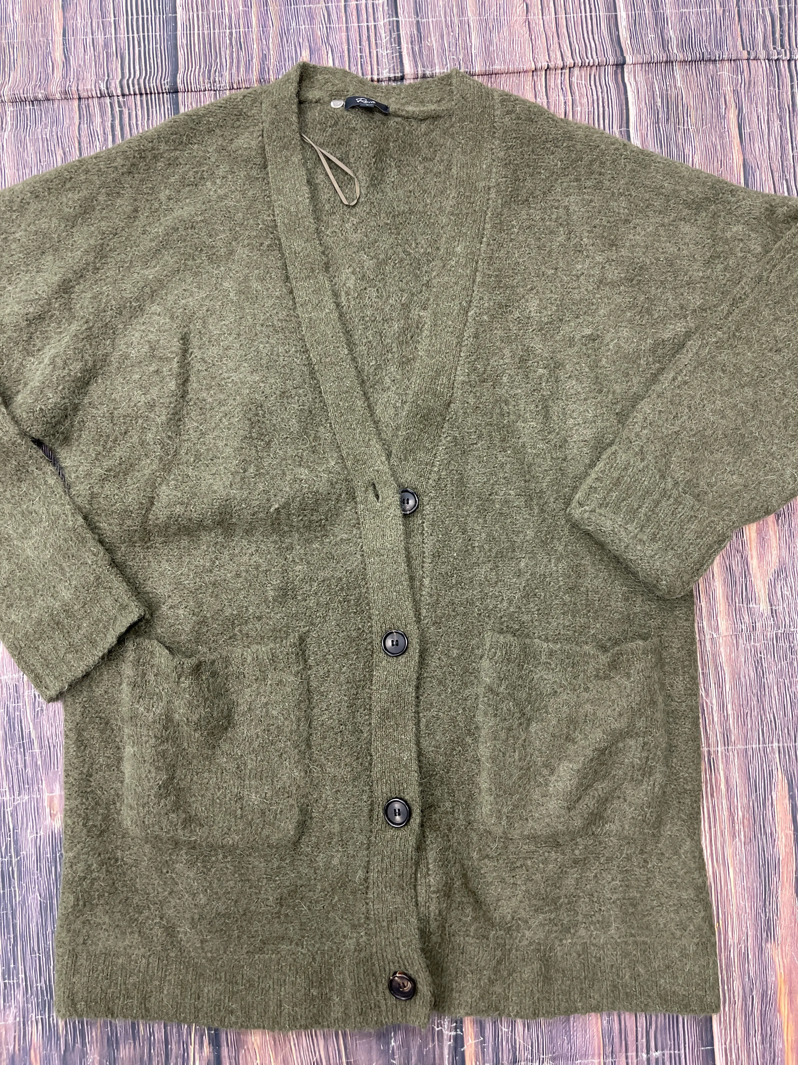 Sweater Cardigan By Rails In Green, Size: L