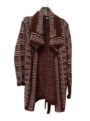 Sweater Cardigan By White House Black Market In Maroon, Size: L