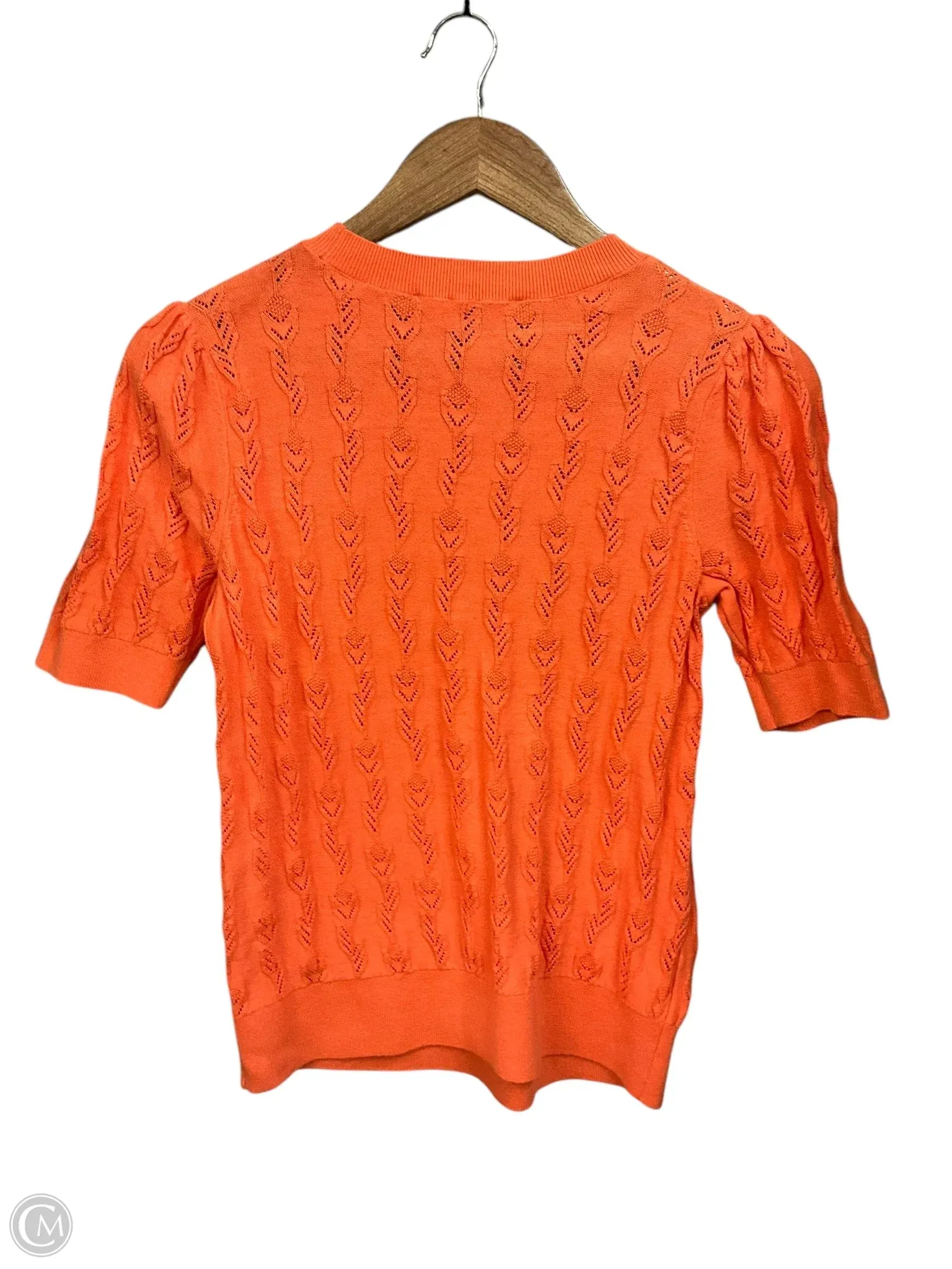 Sweater Short Sleeve By Loft In Orange, Size: S
