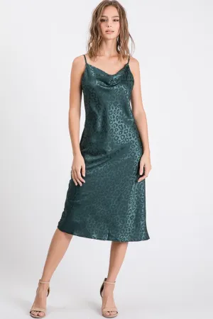 SWEET TALKER SATIN LEOPARD DRESS