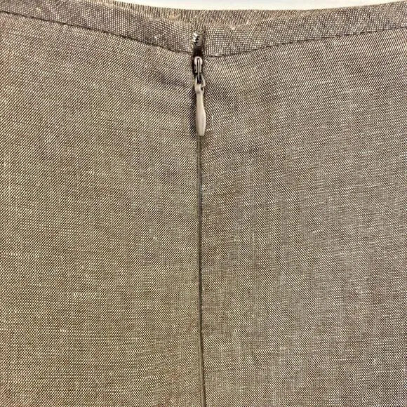 Tahari Brown Melange Linen Blend Skirt Suit Jacket Size 8 Career 2 Pc Set Blazer