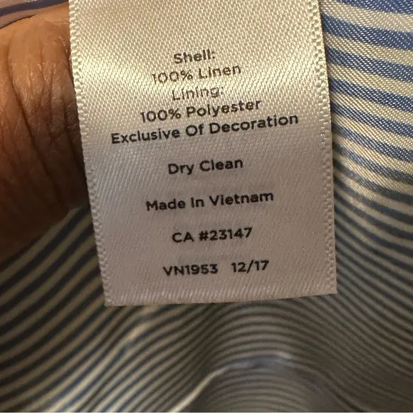 TALBOTS ABERDEEN WOMEN’S GREEN 💯 LINEN BLAZER SIZE 8  IN EXCELLENT CONDITION