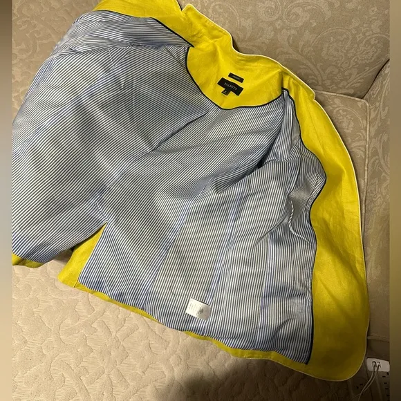 TALBOTS ABERDEEN WOMEN’S GREEN 💯 LINEN BLAZER SIZE 8  IN EXCELLENT CONDITION