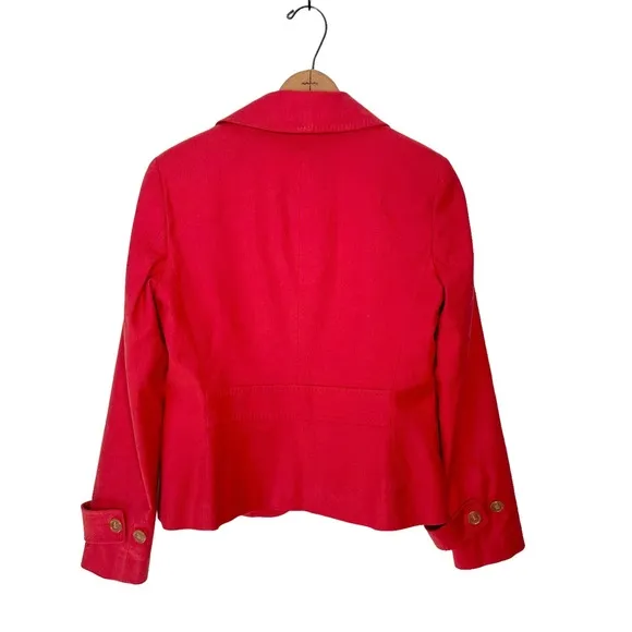 Talbots | Grace Fit Coral Linen Blazer