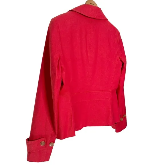 Talbots | Grace Fit Coral Linen Blazer