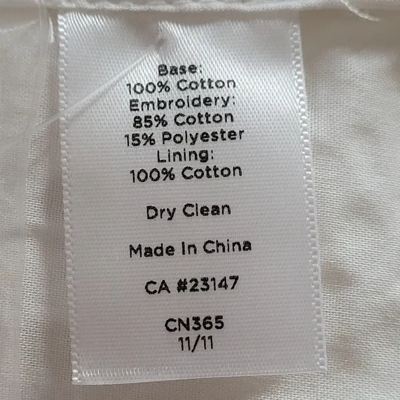 Talbots White Eyelet Cotton Blazer
