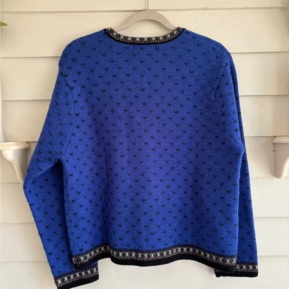Tally Ho 100% Wool Button Cardigan Vintage Sweater Size Large (see measu…