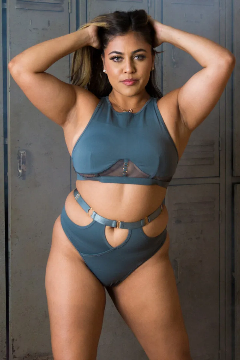 Tatiana Active Maya Shorts - Blue Grey