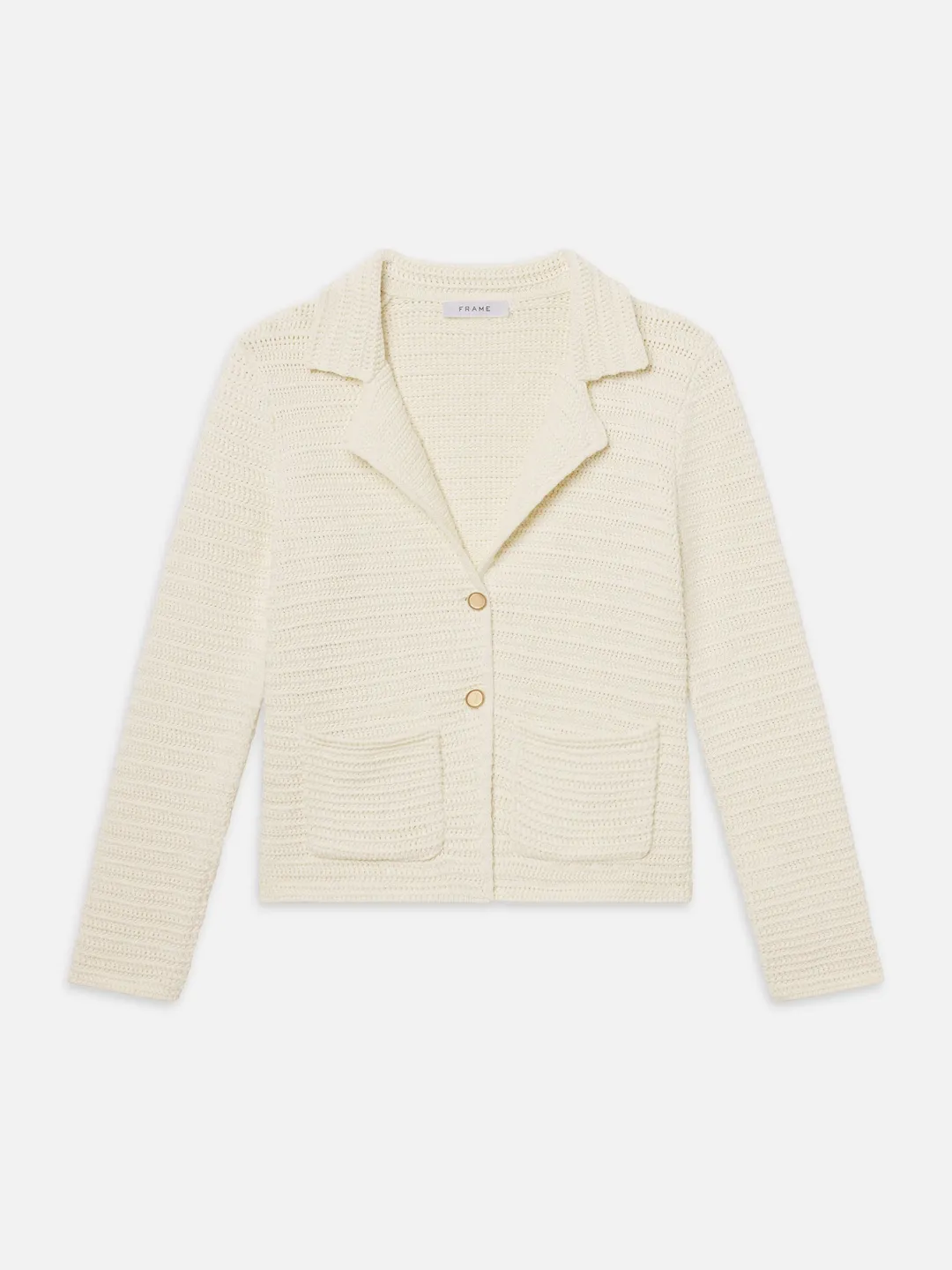 THE CROCHET BLAZER IN CREAM
