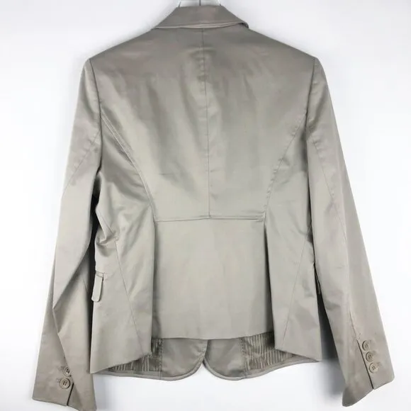 The Limited Blazer Stretch Cotton. Taupe. Size 12