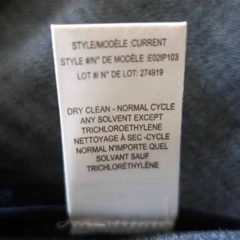Theory Blazer Current Indigo Stretch Denim Size 4 One-Button Jacket