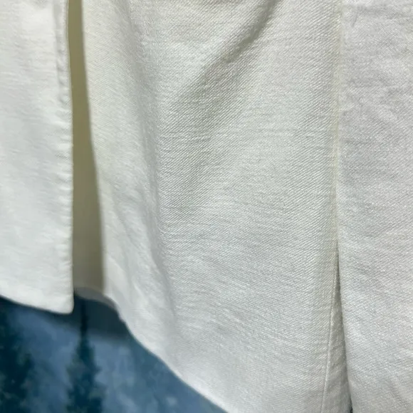 theory womens white linen double button blazer size 2