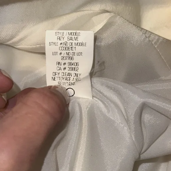 theory womens white linen double button blazer size 2
