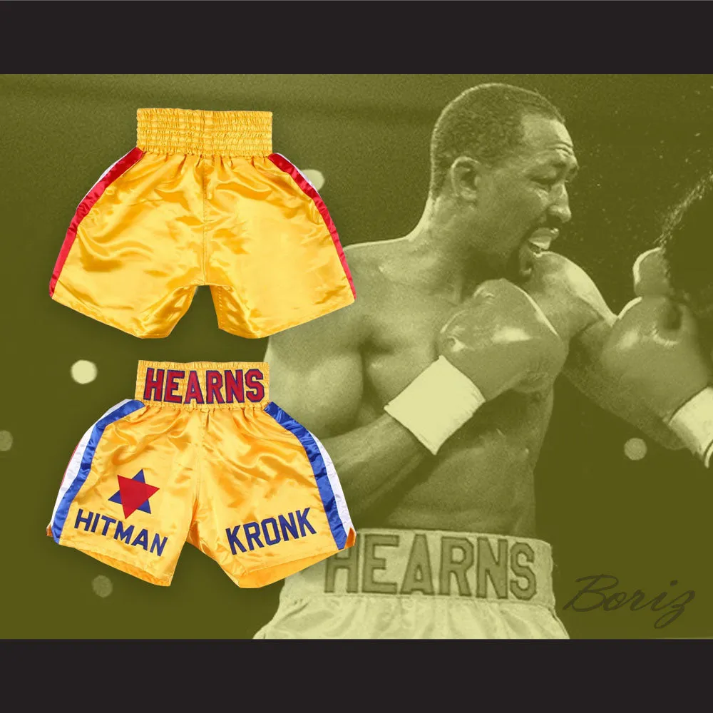 Thomas 'The Hitman' Hearns Kronk Star Yellow Boxing Shorts