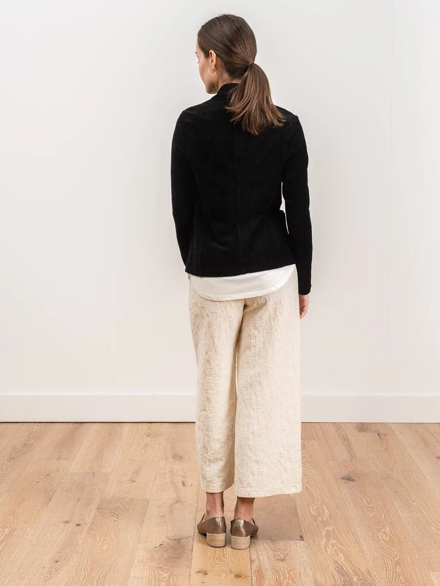 three button blazer - black