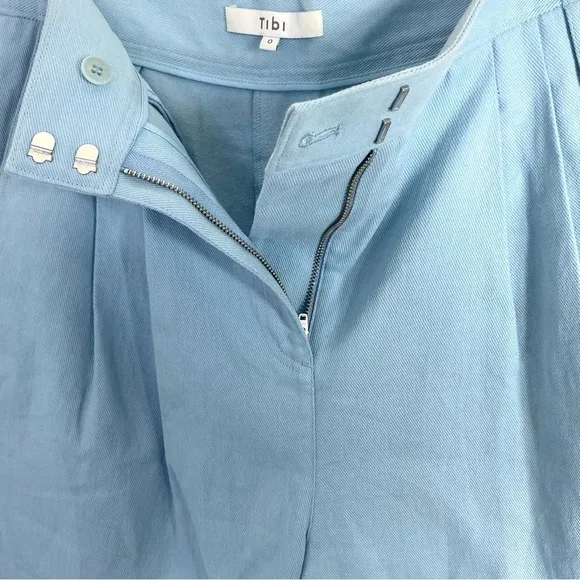 Tibi Blue Denim Shorts