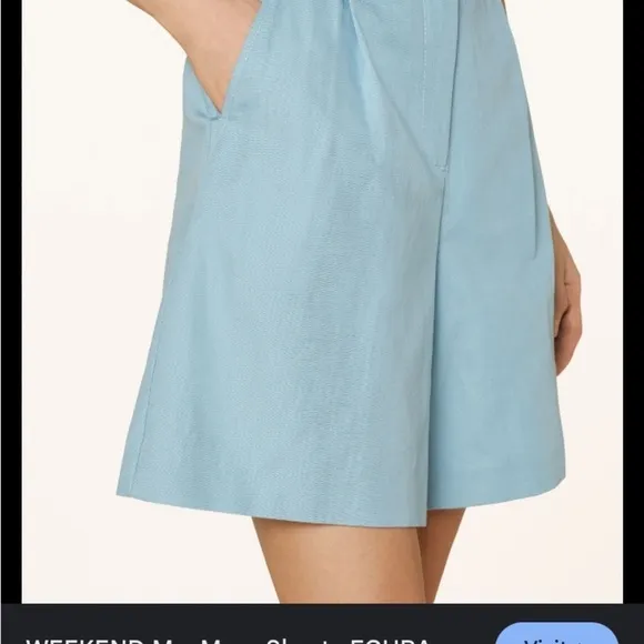 Tibi Blue Denim Shorts