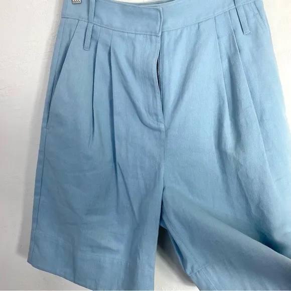 Tibi Blue Denim Shorts