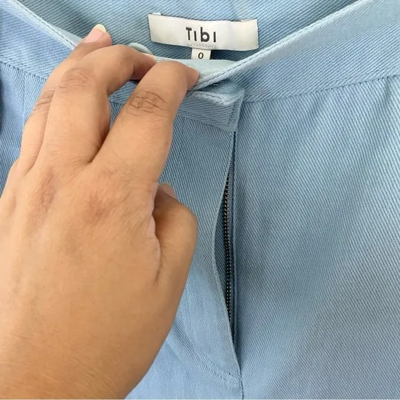Tibi Blue Denim Shorts