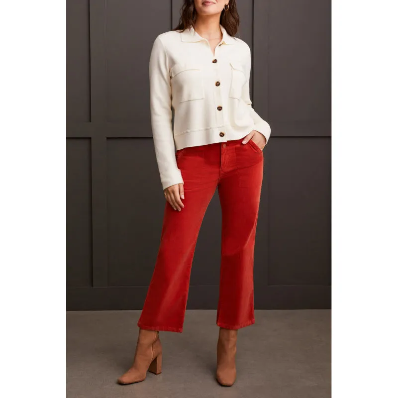 Tribal Double Knit Collared Sweater Cardigan
