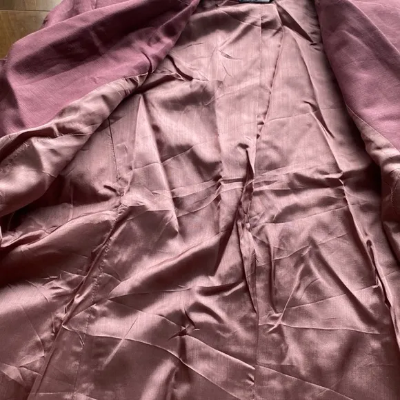 Tribal Mauve short sleeve blazer three button front career linen blend new 16
