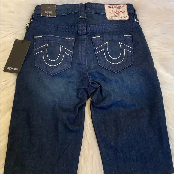True Religion Riley Shorts Mid-Rise Bermuda - NWT - Size 25 - Dark Moonstone