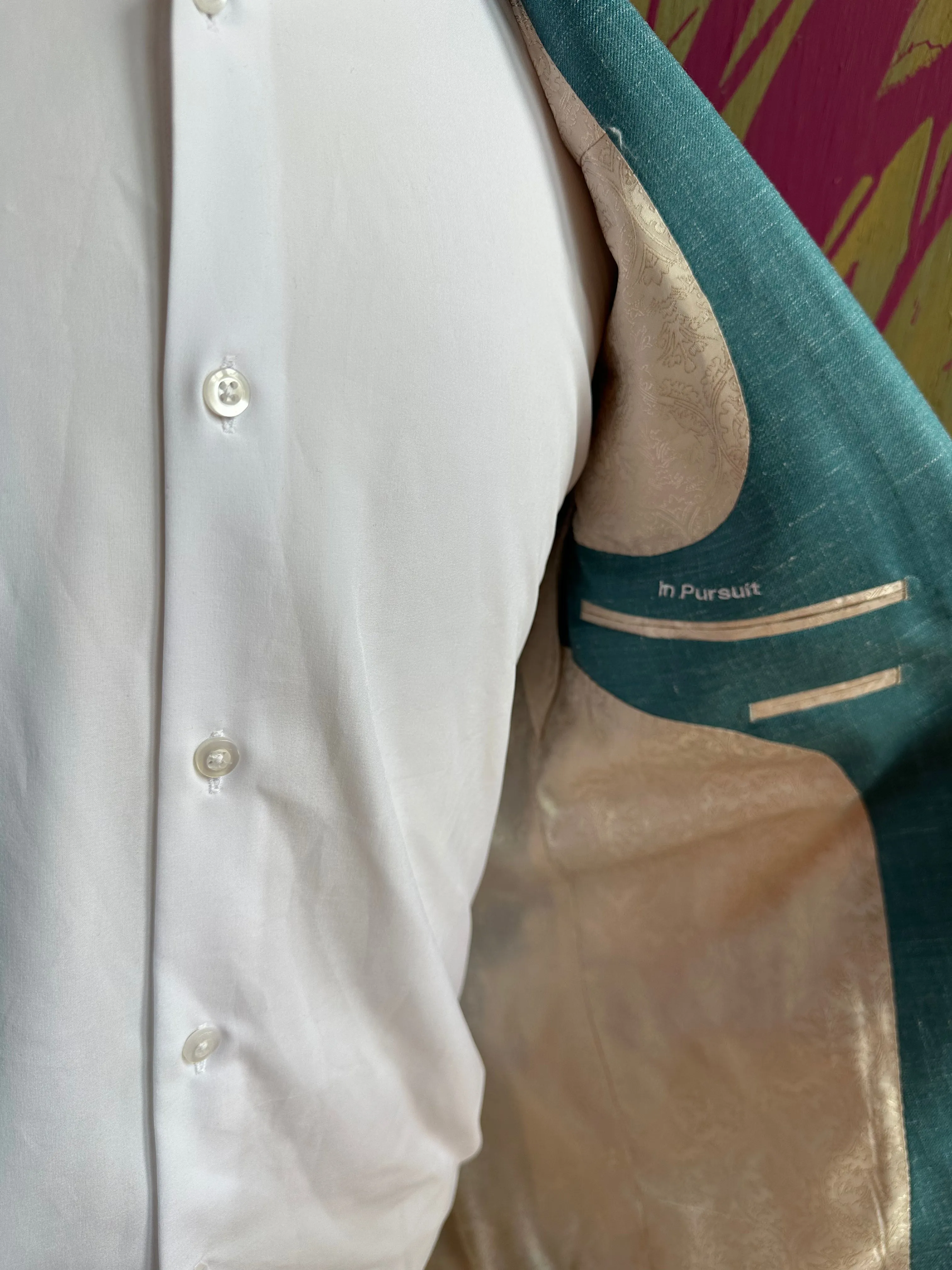 Turquoise Linen Blend Premium Blazer