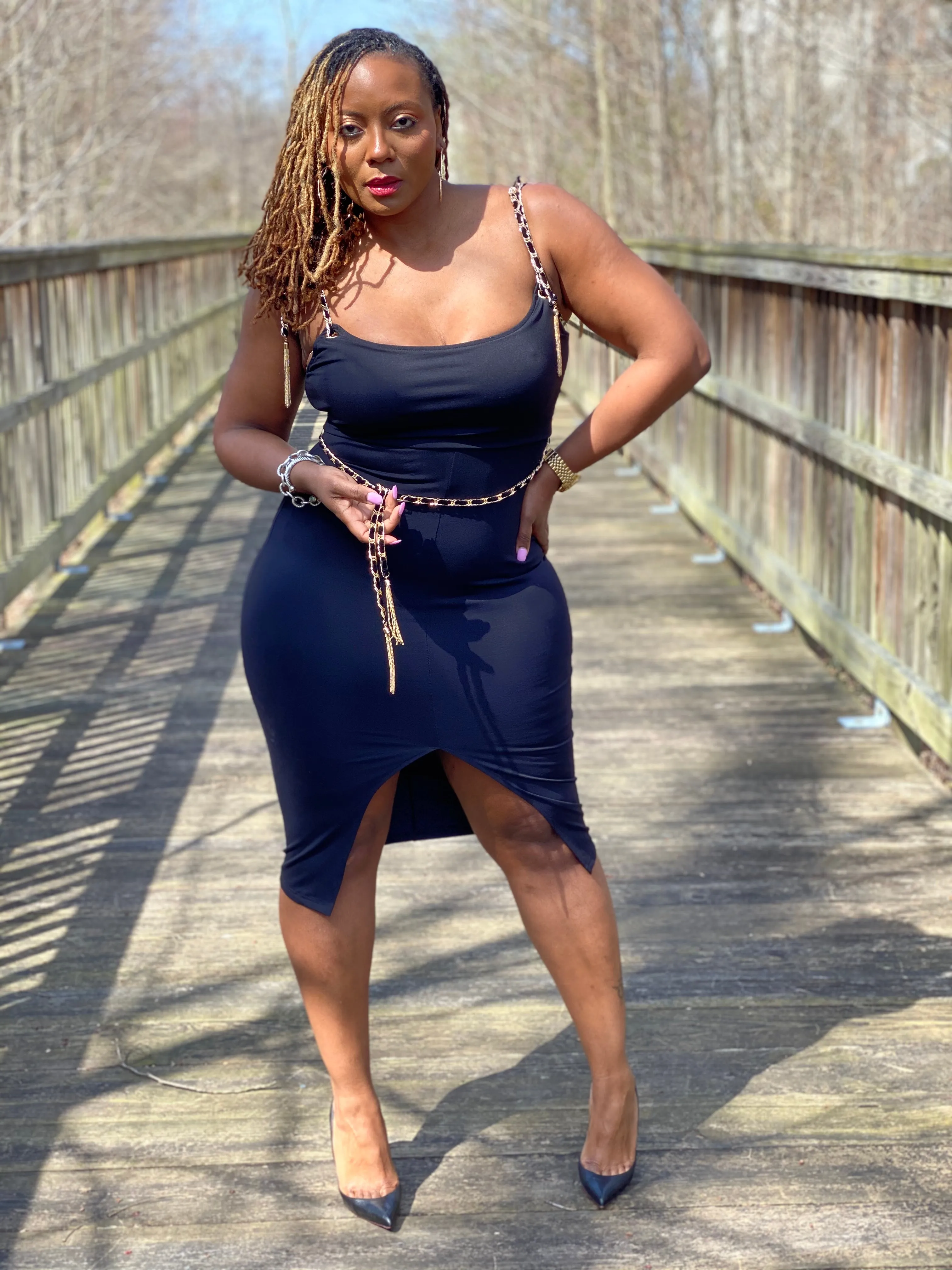 UnChain Me Midi Chain Dress