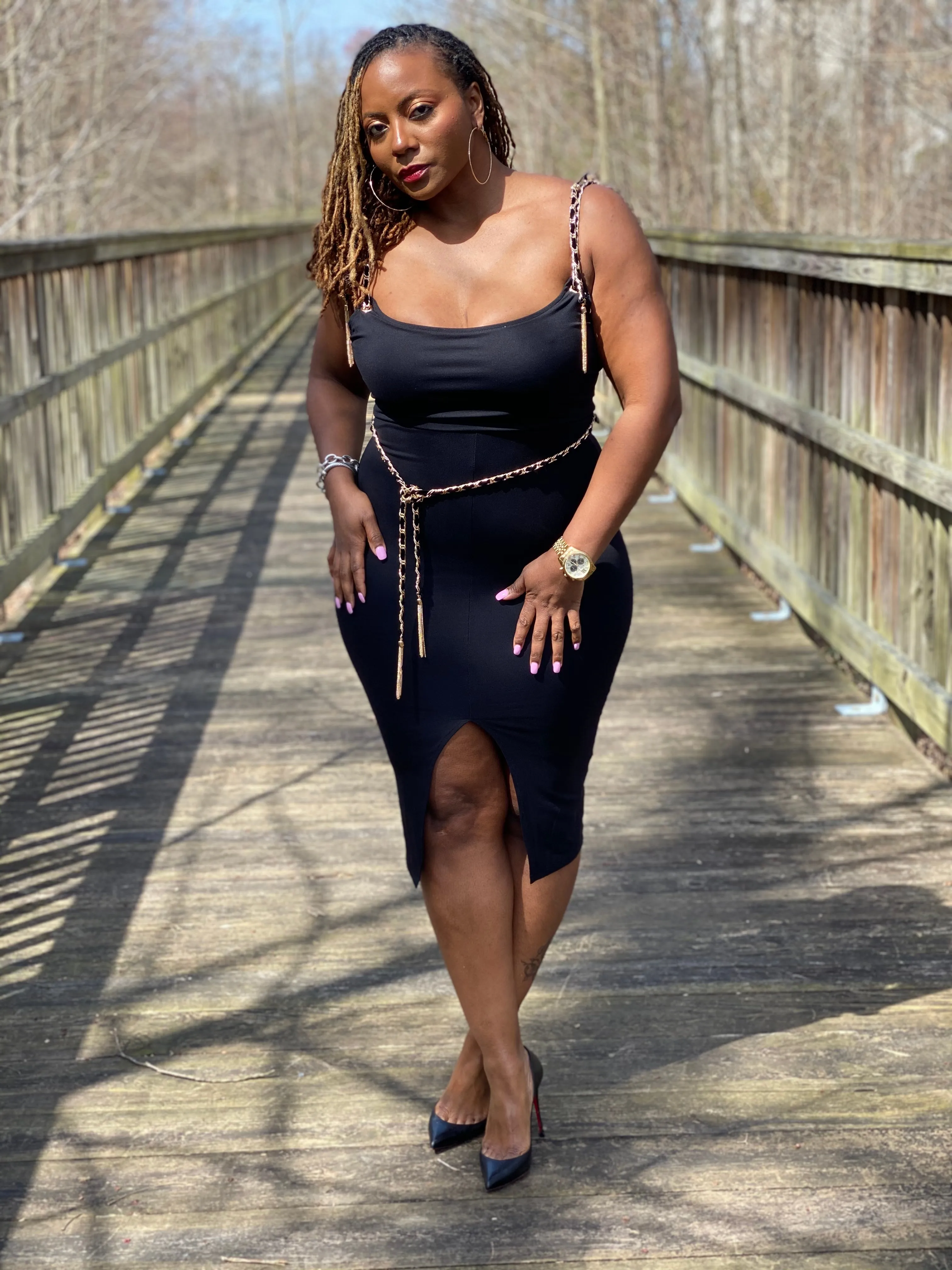 UnChain Me Midi Chain Dress