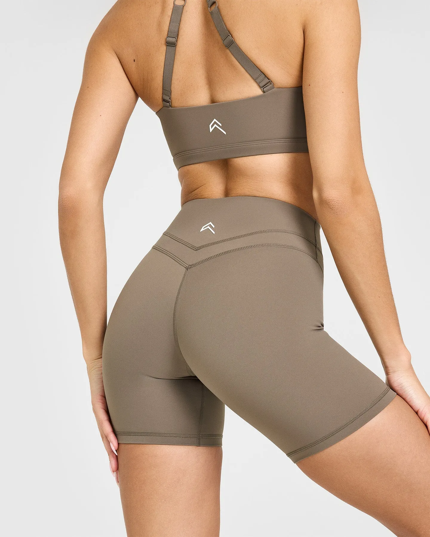 Unified High Waisted Shorts 6" | Moss Brown