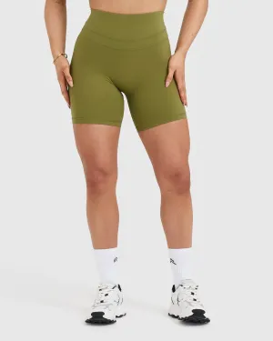 Unified High Waisted Shorts 6" | Olive Green