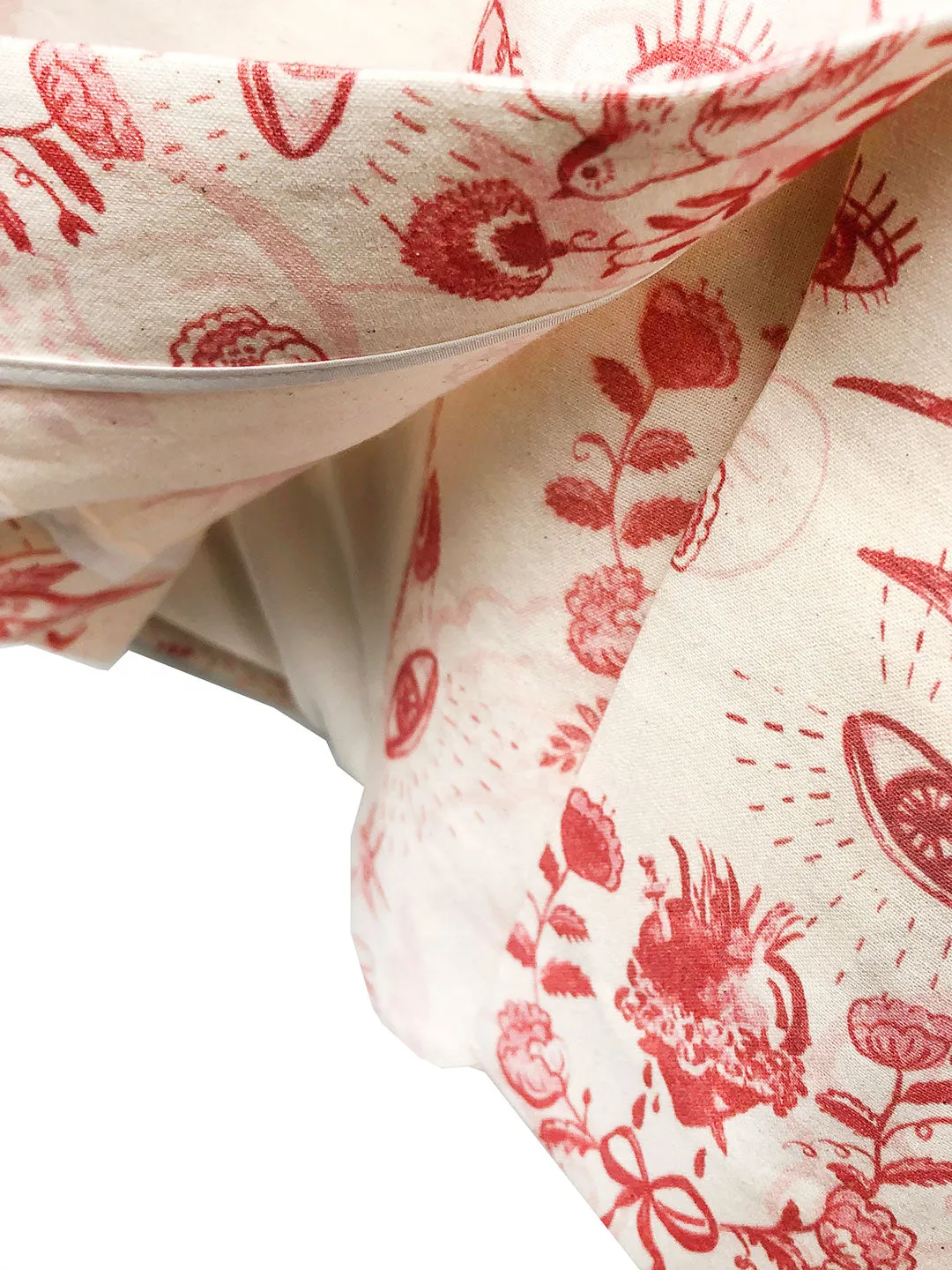 Unlogical Poem Red Illustration Print Cotton Blazer