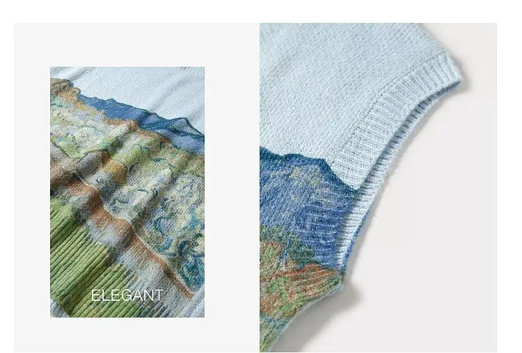 Van Gogh Sleeveless Knitted Sweater
