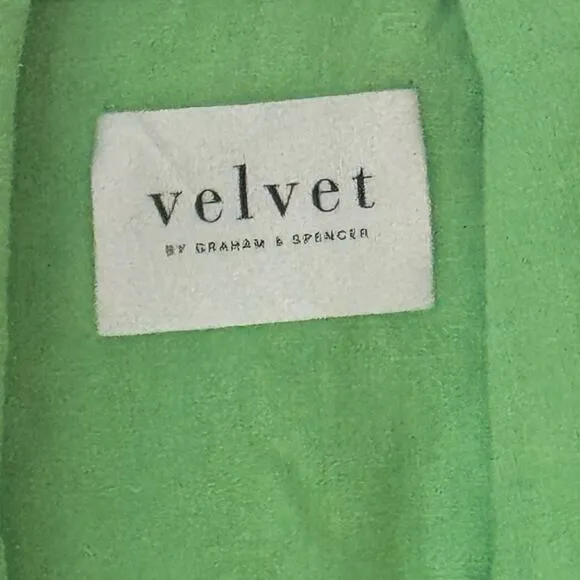Velvet by Graham &amp; Spencer Cassie Linen Blazer Pixie Green S NWOT
