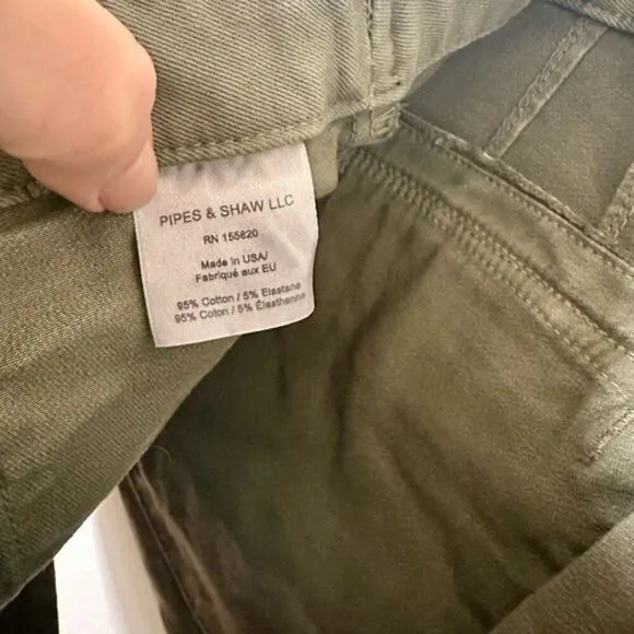 VERONICA BEARD Caine High Rise Khaki Green Shorts Size 25