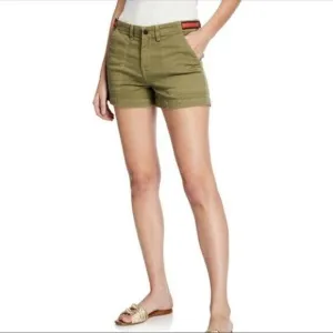 VERONICA BEARD Caine High Rise Khaki Green Shorts Size 25