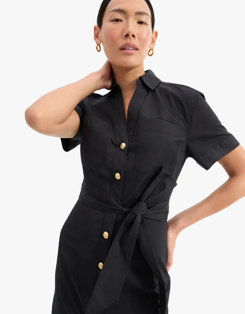 Veronica Beard Tabby Midi Dress in Black