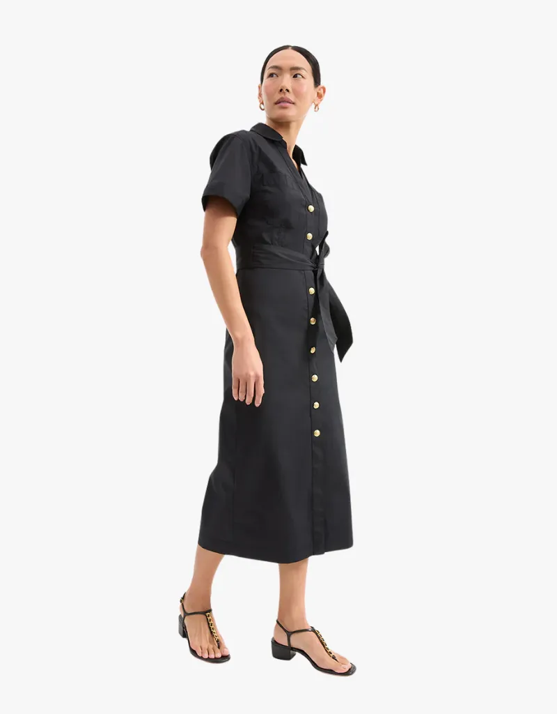 Veronica Beard Tabby Midi Dress in Black
